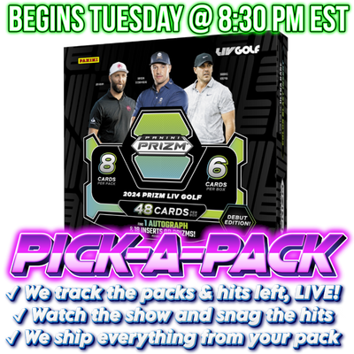 2024 Prizm LIV Golf Hobby Pick-A-Pack - Box #01