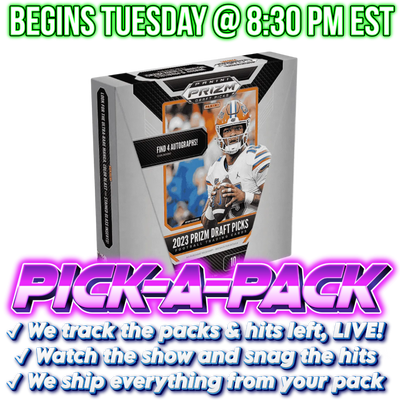 2023 Prizm Collegiate Draft Picks Football Hobby Pick-A-Pack - Box #01