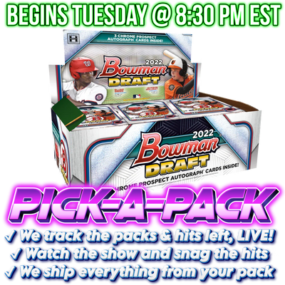 2022 Bowman Draft Baseball Jumbo Pick-A-Pack - Box #01