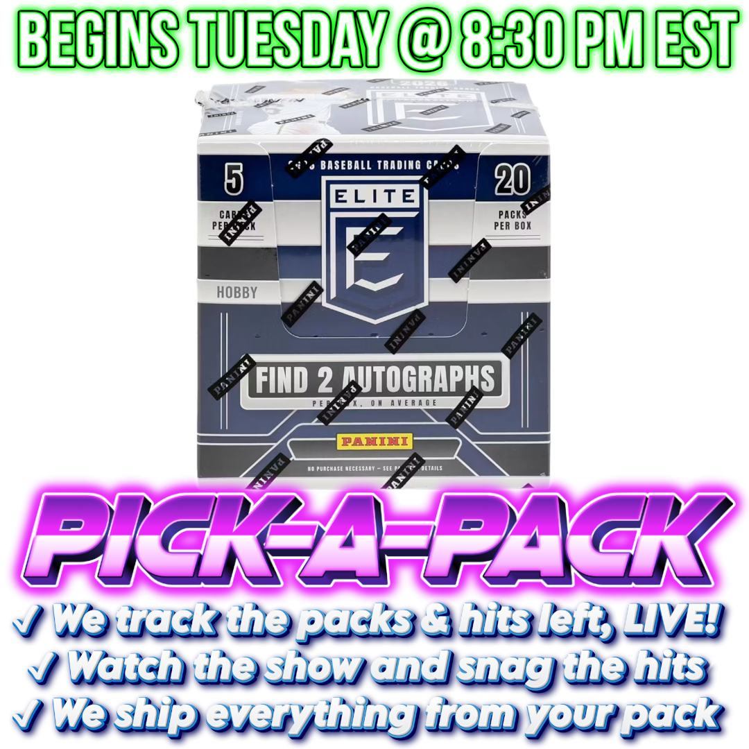 2026 Donruss Elite Baseball Hobby Pick-A-Pack (2 packs) - BOX #01