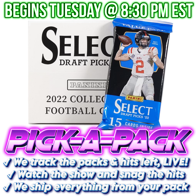 2022 Select Draft Picks Football Fat Pick-A-Pack - BOX #01