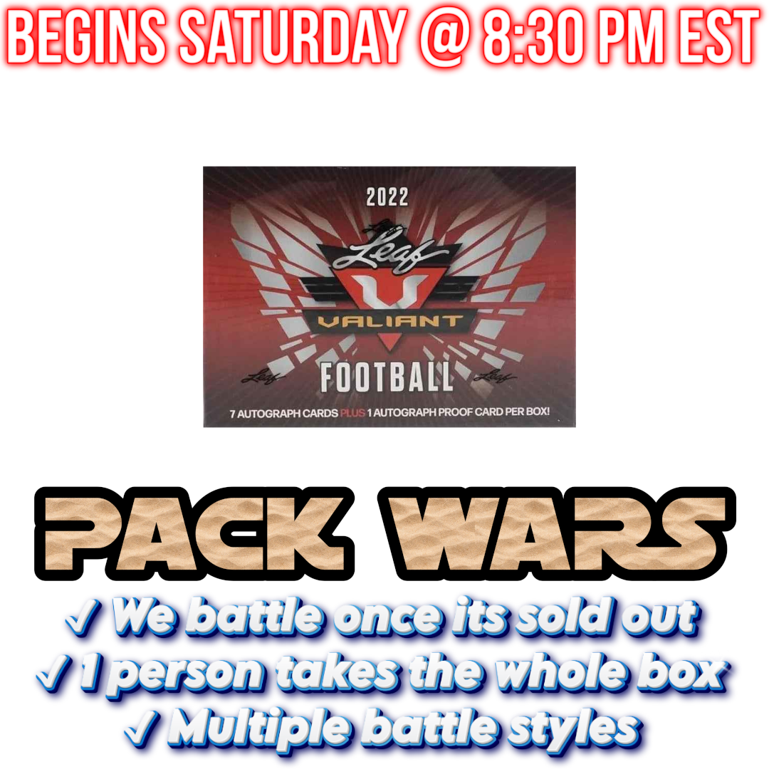 2022 Leaf Valiant Football Hobby Box - WAR #209