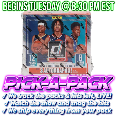2025/26 Donruss Basketball Hobby Pick-A-Pack - BOX #01