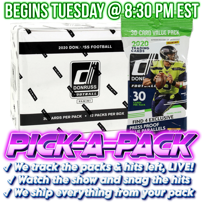 2020 Donruss Football Fat Pick-A-Pack - Box #01