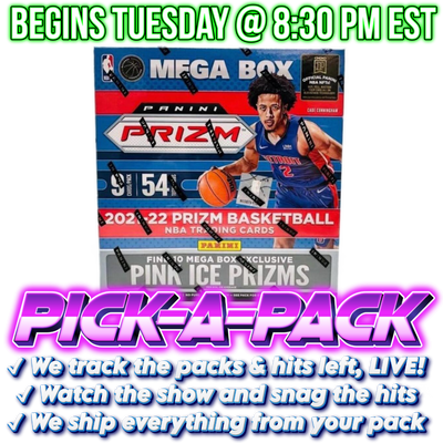 2021/22 Prizm Basketball Mega Pick-A-Pack - BOX #01
