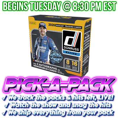 2026 Donruss NASCAR Racing Hobby Pick-A-Pack - Box #02