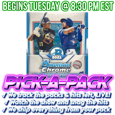 2021 Bowman Chrome Baseball Hobby Pick-A-Pack - BOX #04
