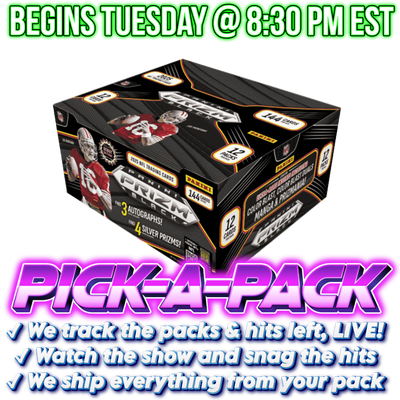 2025 Panini Prizm Black Football Hobby Pick-A-Pack - Box #02