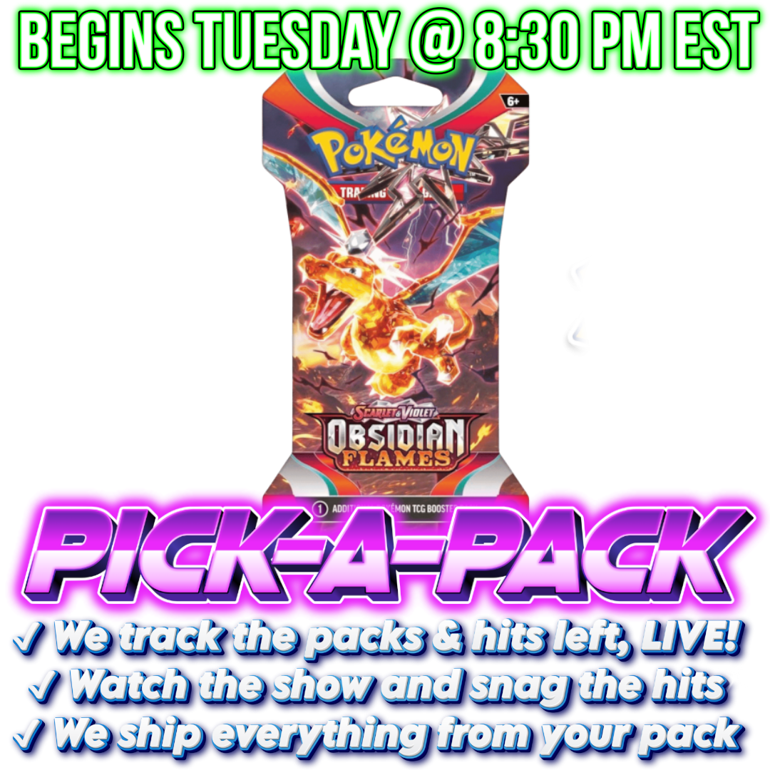 Pokemon TCG - Scarlet & Violet - Obsidian Flames - Sleeved Pick-A-Pack - BUNDLE #02