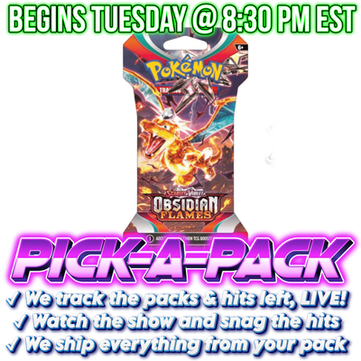 Pokemon TCG - Scarlet & Violet - Obsidian Flames - Sleeved Pick-A-Pack - BUNDLE #02