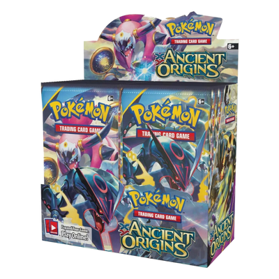 Pokémon Trading Card Game Ancient Origins packaging on a white background