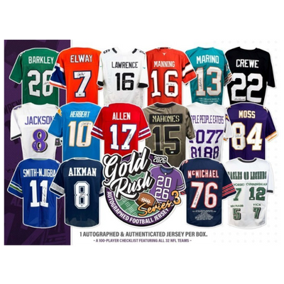 2026 Gold Rush Autographed Football Jersey Series 3 Box
