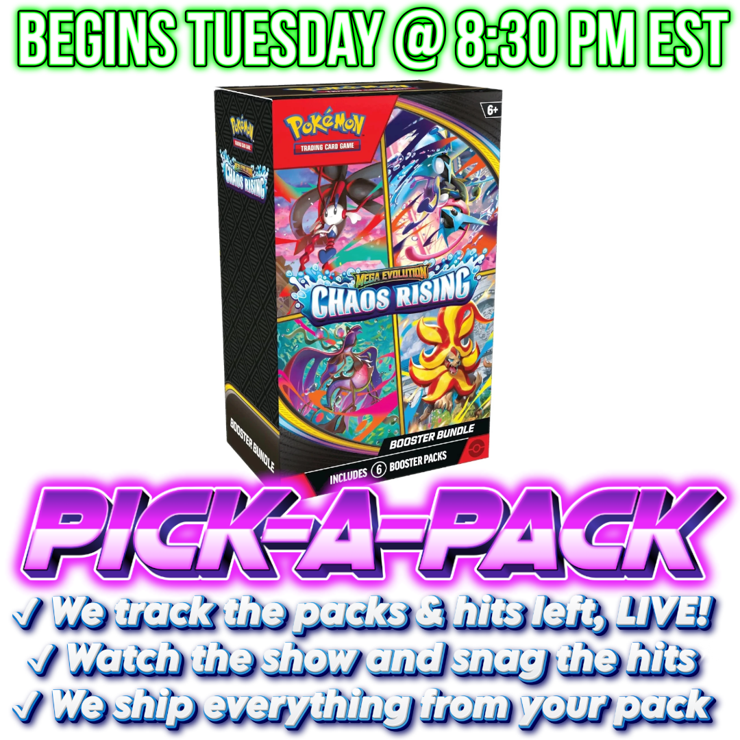 Pokemon TCG - Mega Evolution - Chaos Rising Booster Bundle Pick-A-Pack - BOX #01