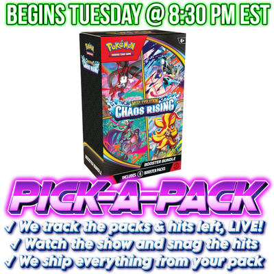 Pokemon TCG - Mega Evolution - Chaos Rising Booster Bundle Pick-A-Pack - BOX #01