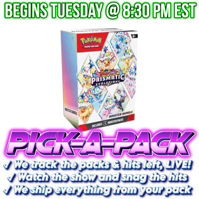 Pokemon TCG - Scarlet & Violet - Prismatic Evolutions - Booster Bundle Pick-A-Pack - Box #02