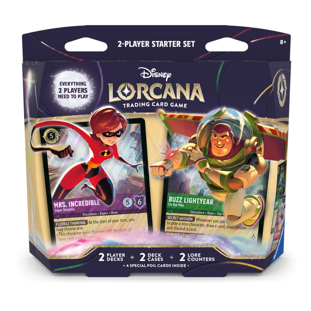 Disney Lorcana TCG - Wilds Unknown 2-Player Starter Deck (Mrs. Incredible vs Buzz Lightyear)