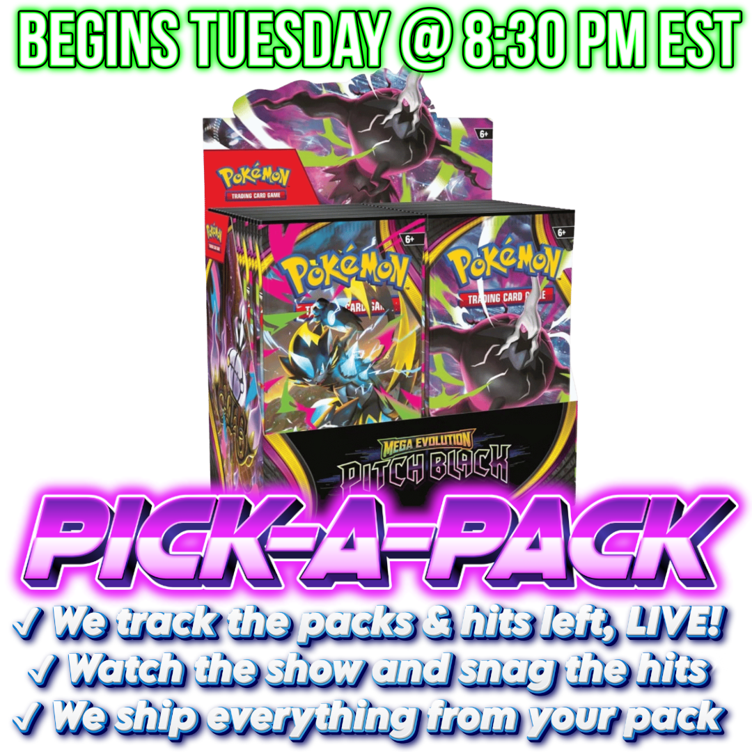 Pokemon TCG - Mega Evolution - Pitch Black Booster Box Pick-A-Pack (2 packs) - BOX #01