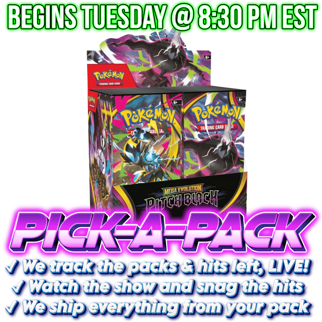 Pokemon TCG - Mega Evolution - Pitch Black Booster Box Pick-A-Pack (2 packs) - BOX #01