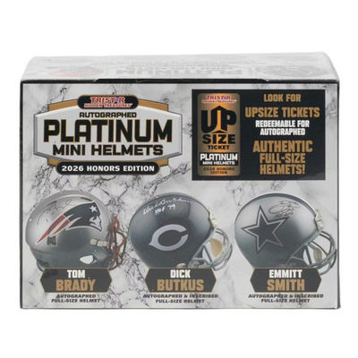 2026 Tristar Hidden Treasures Autographed PLATINUM Football Mini Helmet - Honors Edition Box