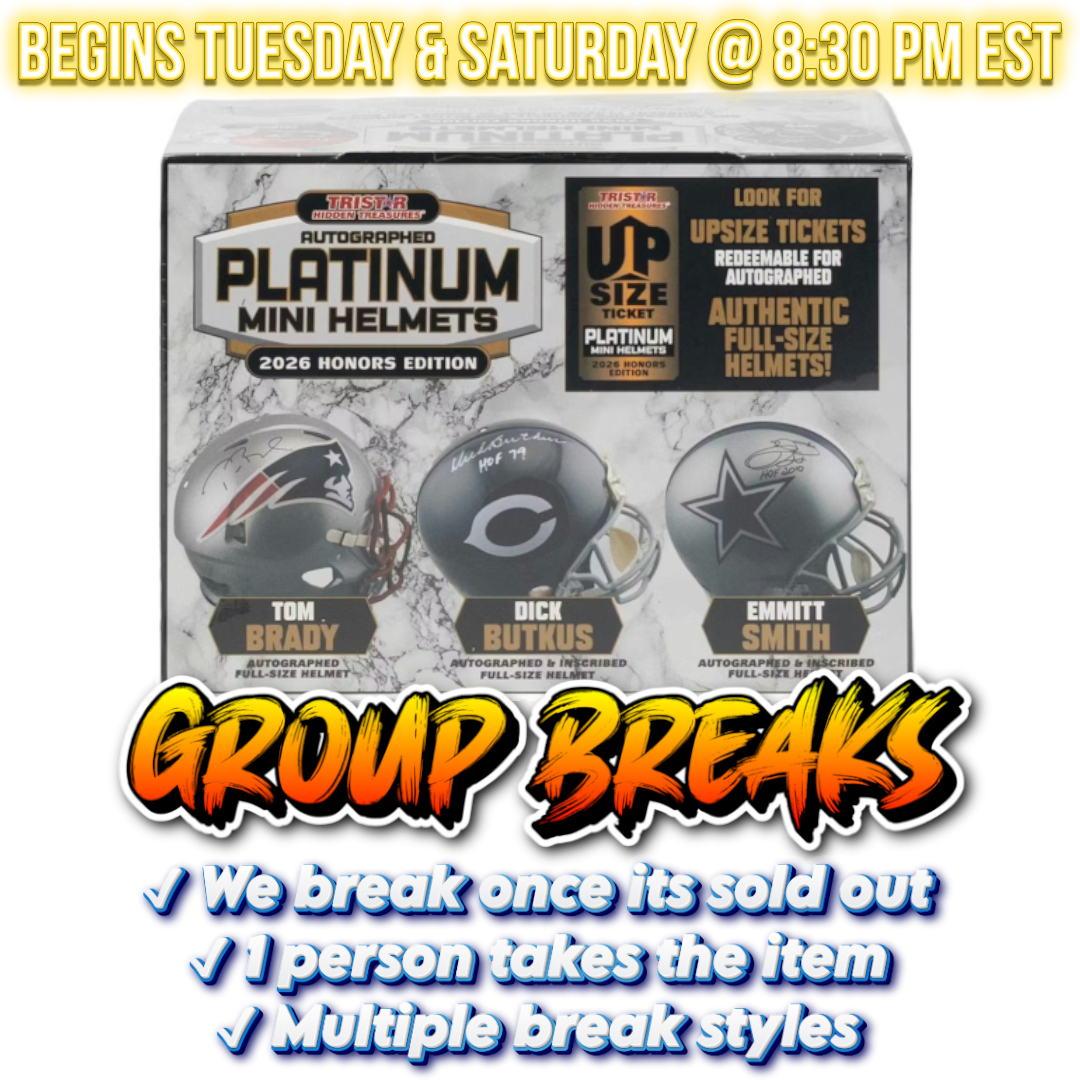 2026 Tristar Hidden Treasures Autographed PLATINUM Football Mini Helmet - BREAK #172