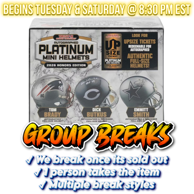 2026 Tristar Hidden Treasures Autographed PLATINUM Football Mini Helmet - BREAK #172