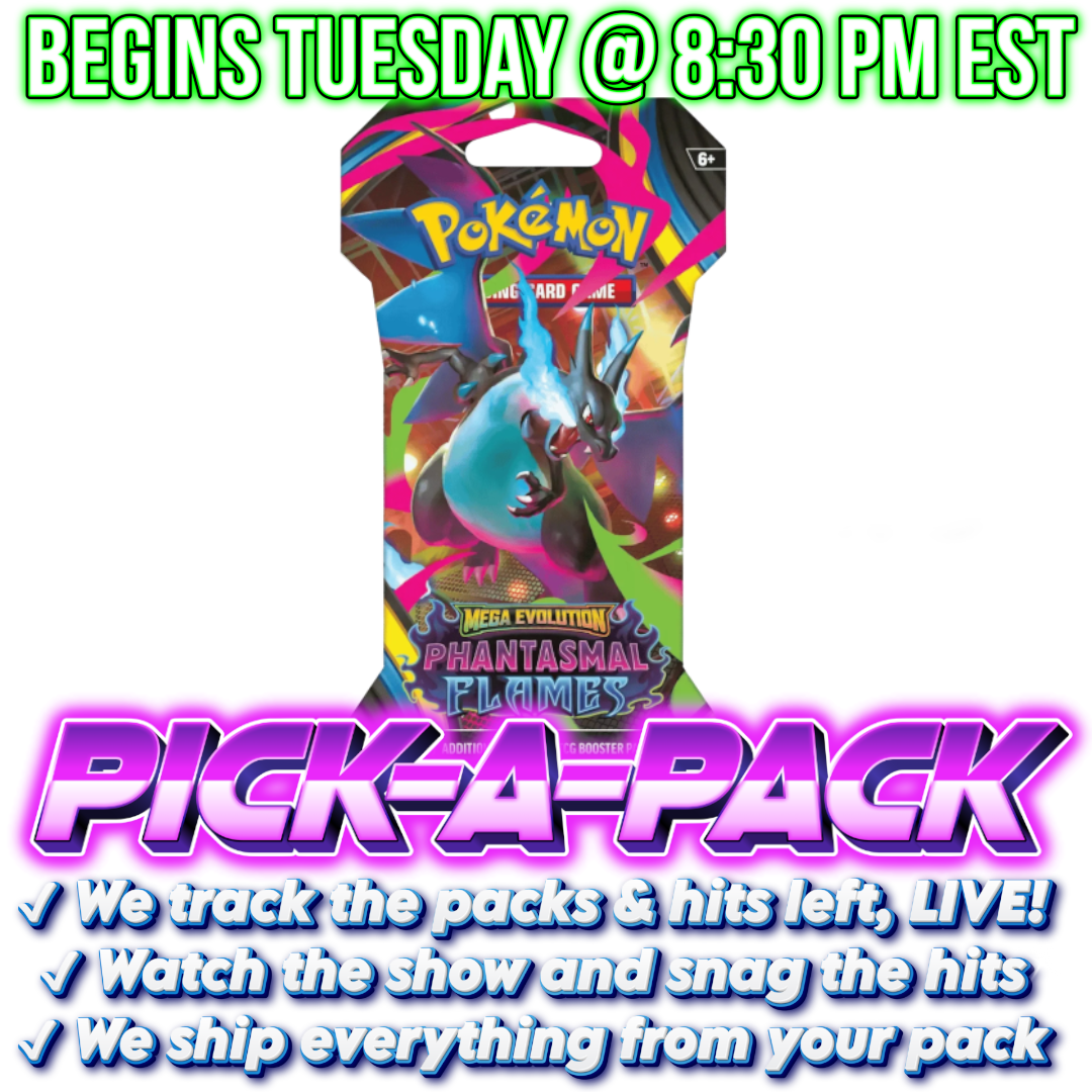 Pokemon TCG - Mega Evolution - Phantasmal Flames - Sleeved Pick-A-Pack - BUNDLE #01