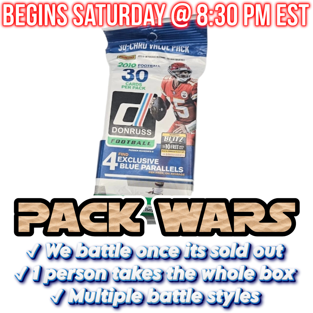 2019 Donruss Football Fat Pack Box (24 Packs) - WAR #172