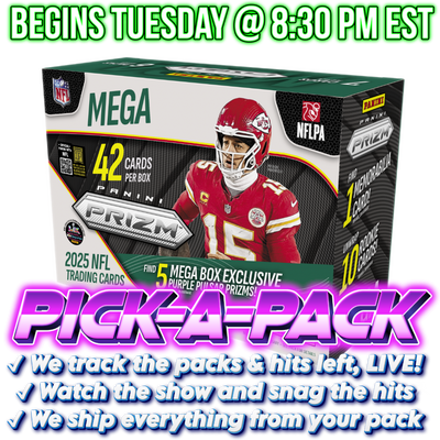 2025 Prizm Football Mega Hobby Pick-A-Pack - BOX #01