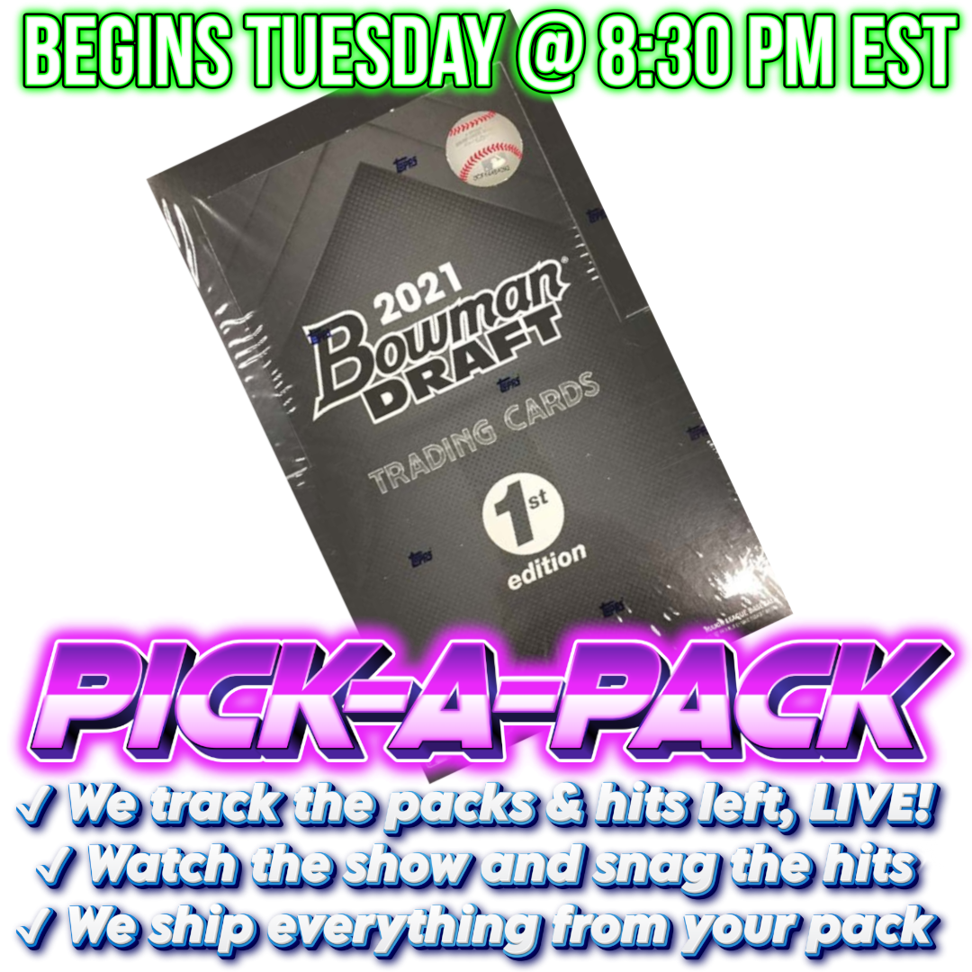 2021 Bowman Draft 1st Edition Baseball Hobby Pick-A-Pack (2 packs) - BOX #01