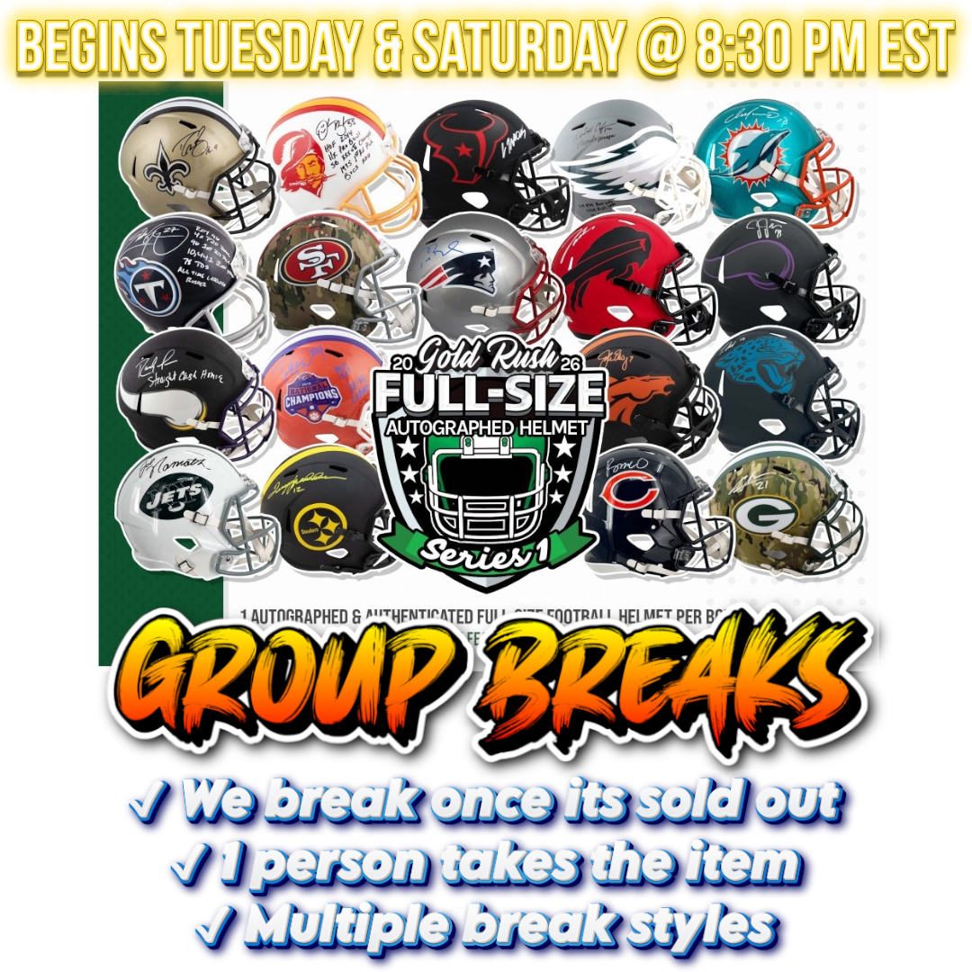 2026 Gold Rush Autographed Full-Size Football Helmet Series 1 - BREAK #163