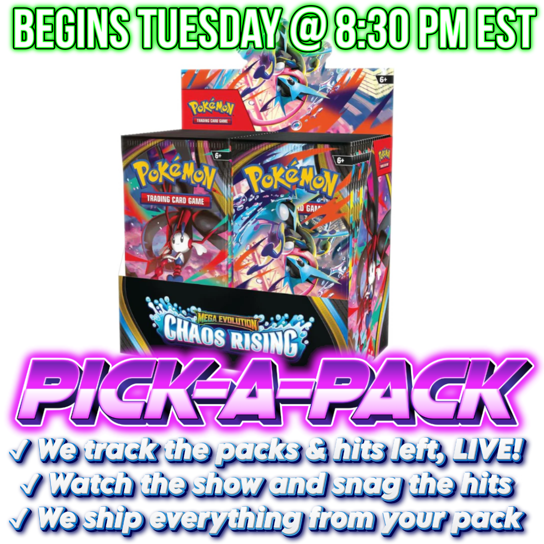 Pokemon TCG - Mega Evolution - Chaos Rising Booster Pick-A-Pack - BOX #01