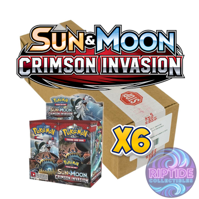 Pokemon TCG - Sun & Moon - Crimson Invasion 6-Box Booster Case