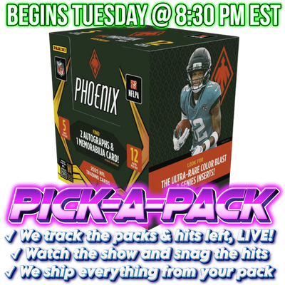 2025 Phoenix Football Hobby Pick-A-Pack - Box #01