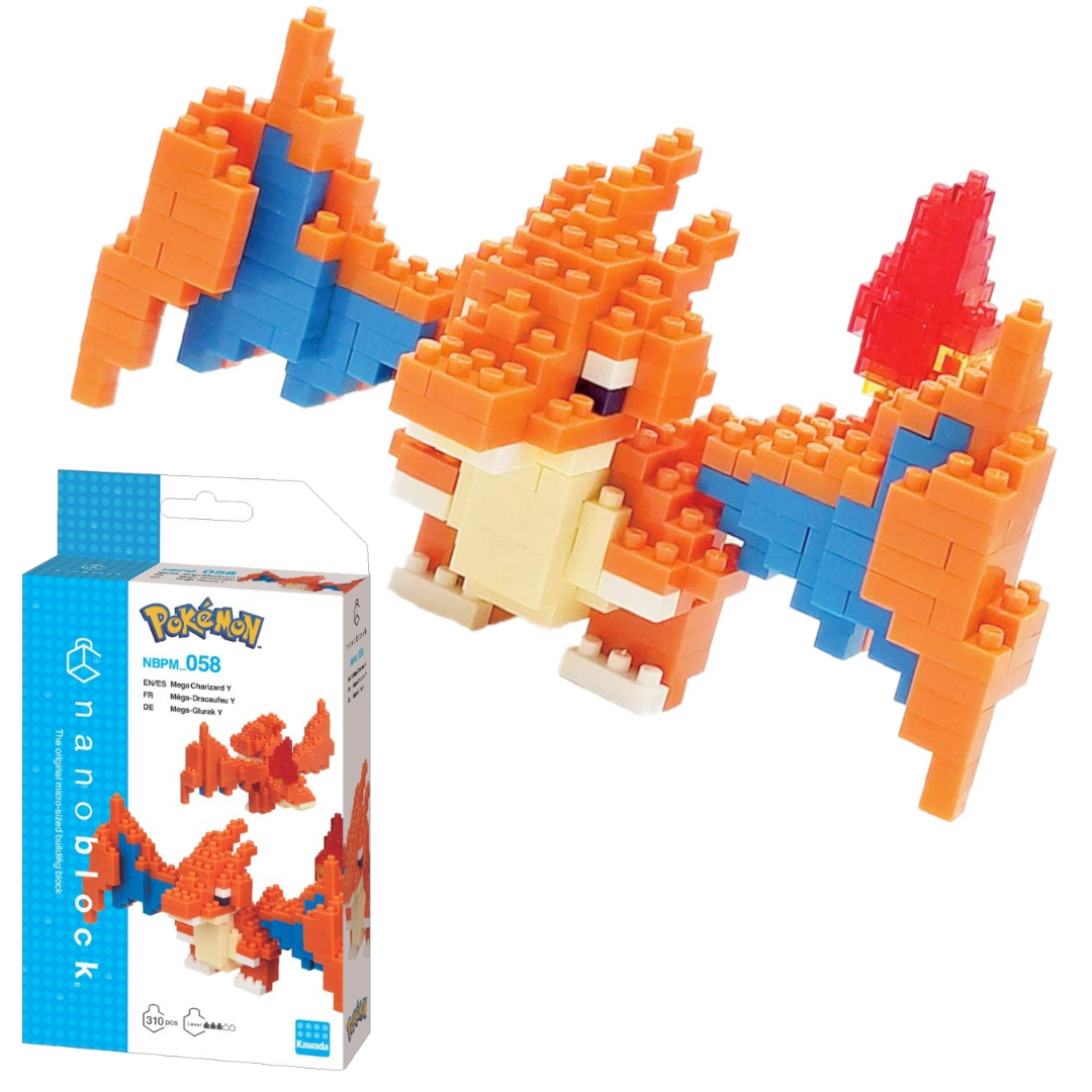 Pokemon  TCG - Mega Charizard Y – Nanoblock Micro Building Block Set