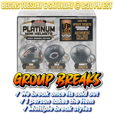 2026 Tristar Hidden Treasures Autographed PLATINUM Football Mini Helmet - BREAK #165