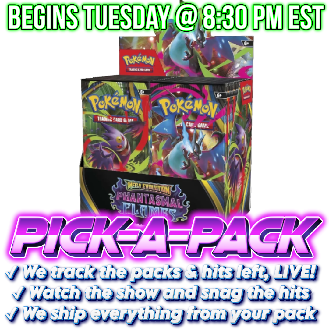 Pokemon TCG - Mega Evolution - Phantasmal Flames - Booster Box Pick-A-Pack (2 Packs) - Box #01